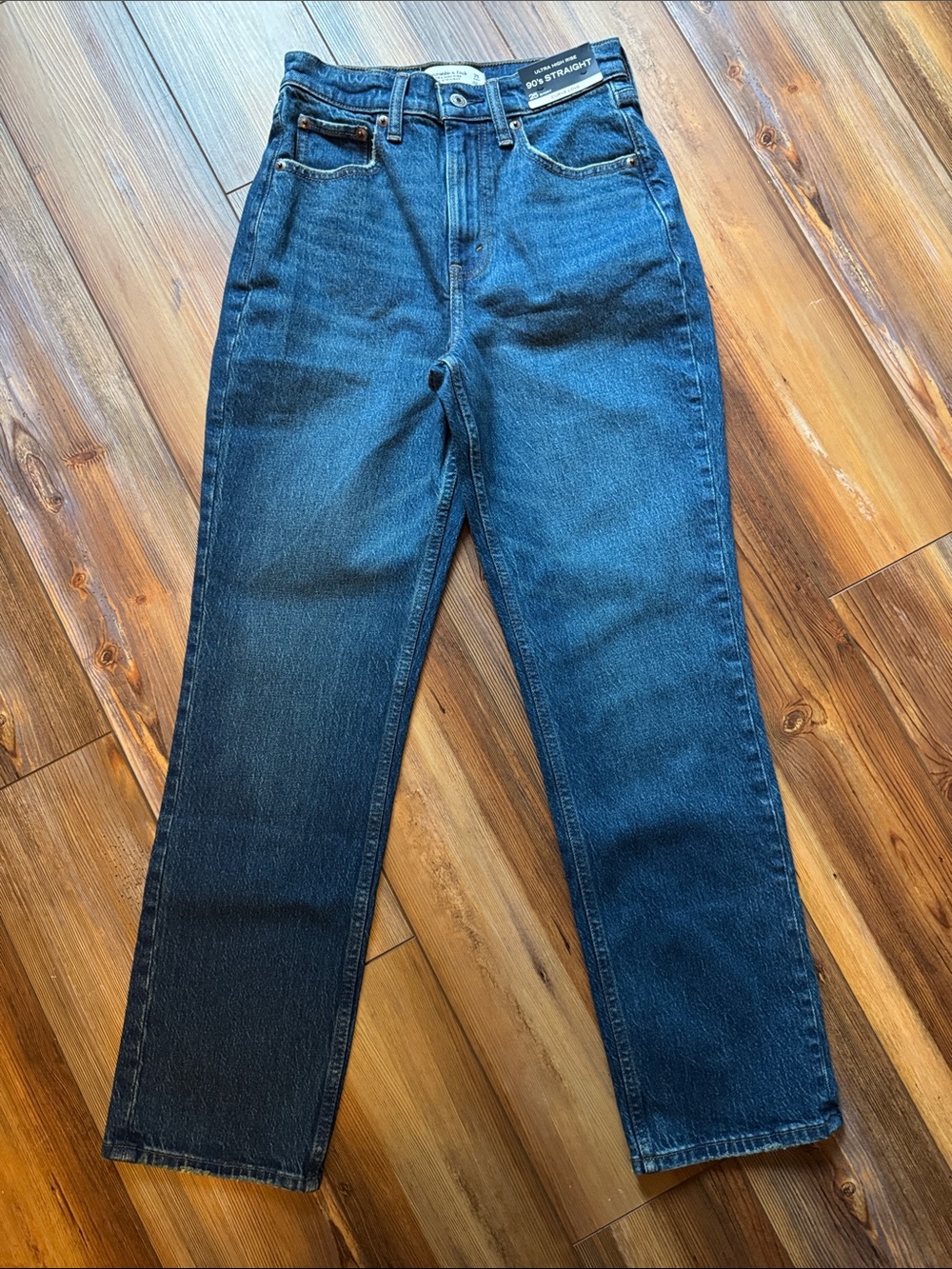 Abercrombie & Fitch ultra high rise 90’s straight curve love size 25 short - Picture 2 of 6